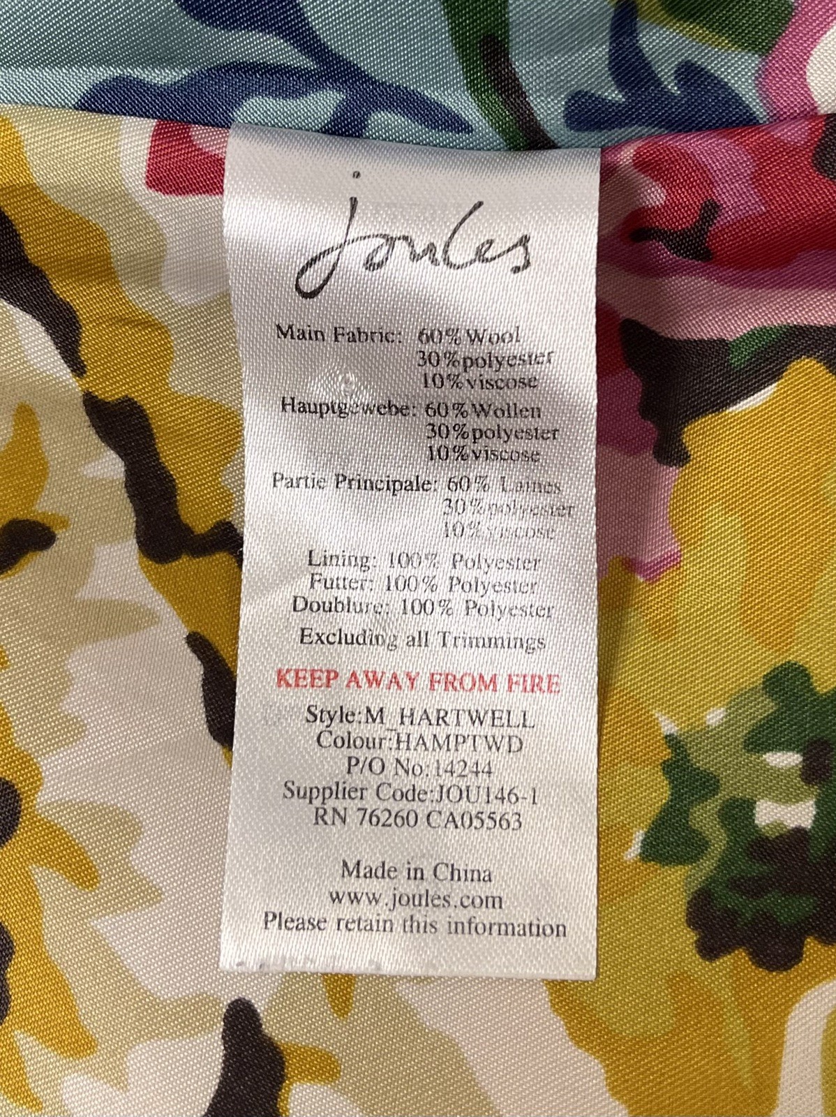 Joules Ladies British Tweed Wool Jacket Size UK 10 image 5
