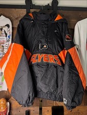 Vintage Philadelphia Flyers Starter Jacket Mens 2XL 90s Center Ice Puffer Hooded