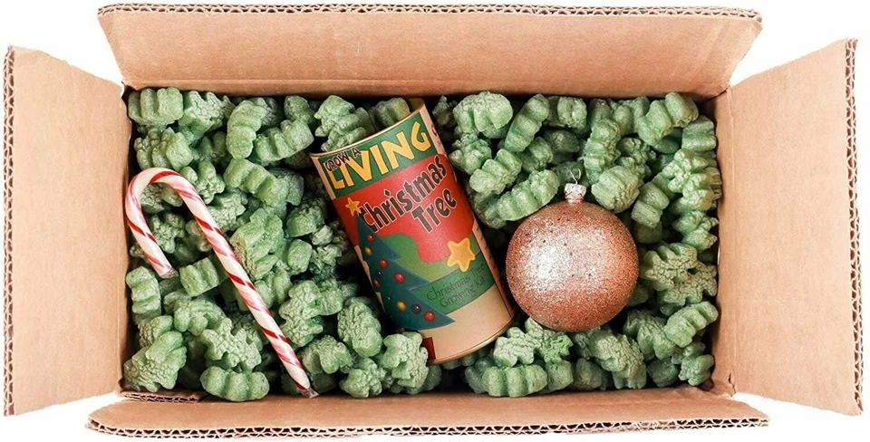 FunPak Green Christmas Tree Biodegradable Packing Peanuts 1.5 cu ft Bag - Image 4 of 4