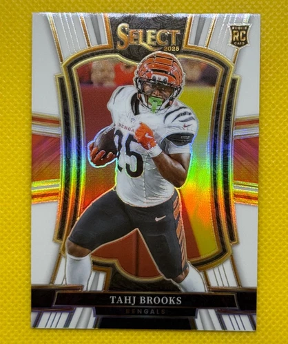 Tahj Brooks #158 [White Prizm] 2025 Panini Select NFL [RC] /35