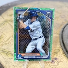 2024 Bowman Chrome Prospects Carson Rucker Green Rookie #BCP-65 Tigers