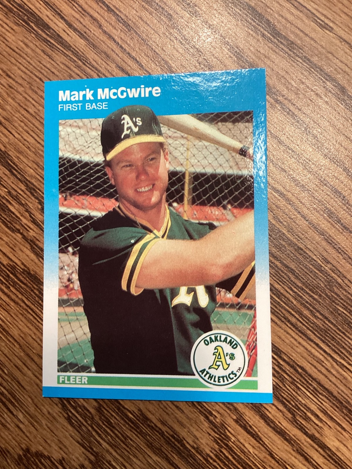 1987 Fleer UPDATE - Mark McGwire Oakland A’s Rookie #U-76 RC  Shipping