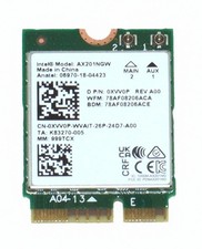 Intel WiFi 6 AX201 AX201NGW Wireless Card 802.11ax 160MHz Bluetooth 5.2 dell