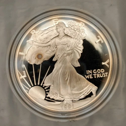 1991 1oz American Silver Eagle Proof Silver $1 Coin