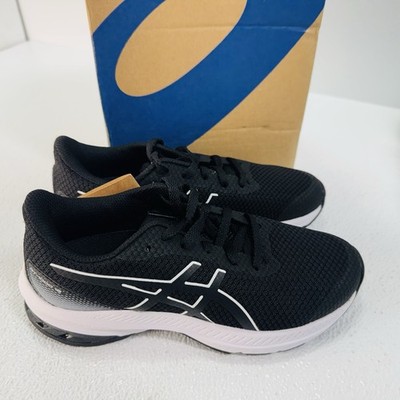 Asics GT-1000 12 GS Kids Size 1.5 Black White Running Shoes Sneaker 1014A296-004