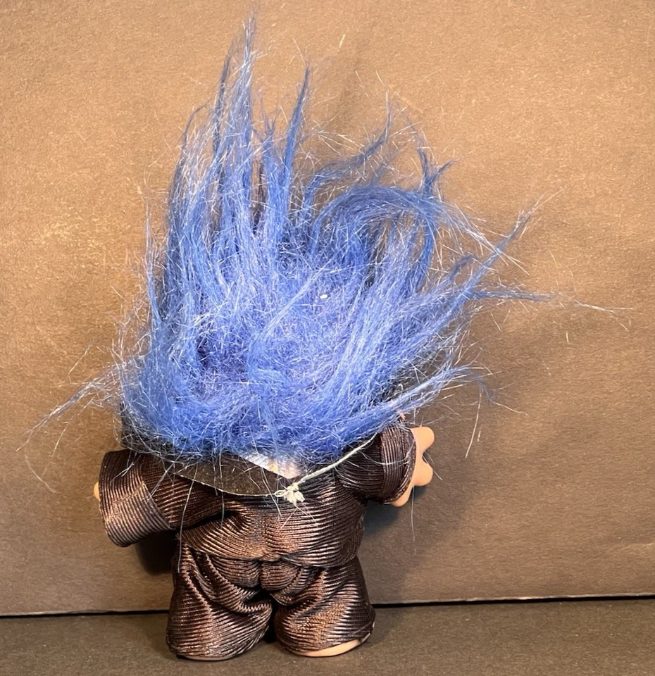 Vintage 1986 Norfin Troll Doll By Dam 5in Red Hair Mermaid & Groom Blue Hair Lot - Image 3 of 4