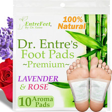 Dr. Entre'S Foot Pads: Premium Natural Lavender Rose Foot Patches 10 Pack