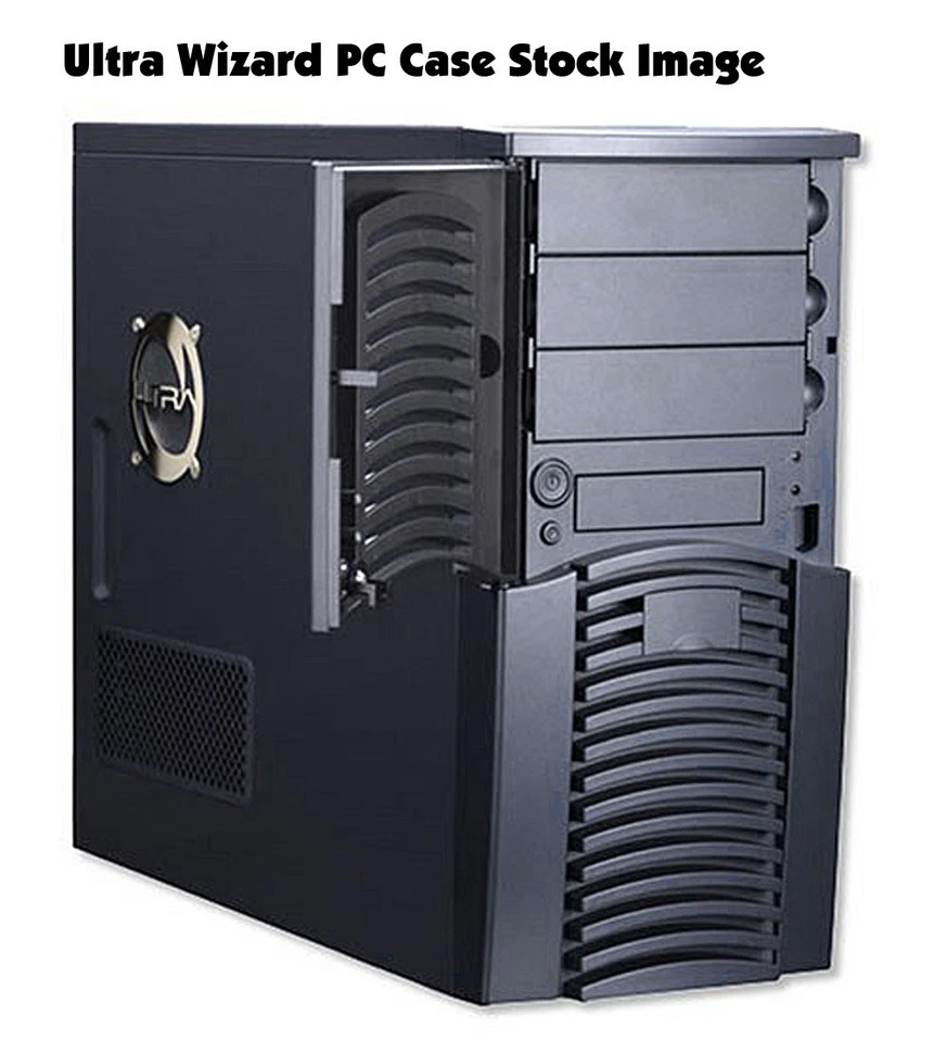 Vintage Ultra Wizard ATX Mid Tower PC Case Steel Jet Black *BRAND NEW!* RARE! - Image 3 of 4