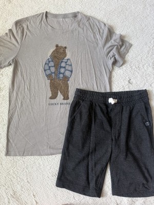 Lucky Brand Men s Bear Set T-shirt Shorts set bundle Size M-L