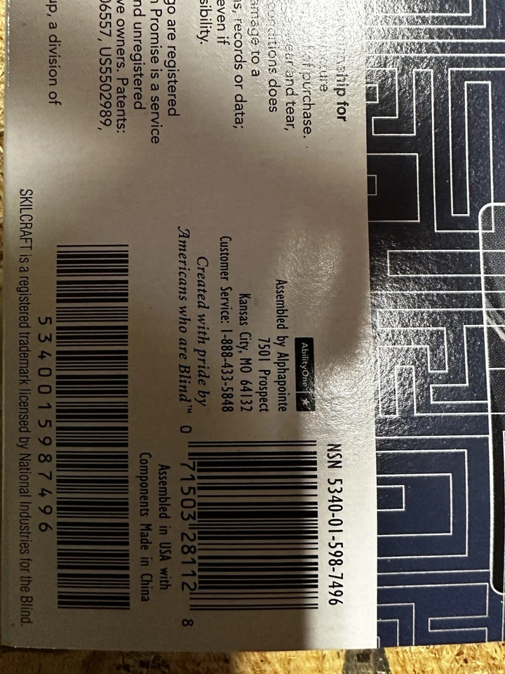 SKILCRAFT Pkg of TEN (10) Kensington Combination Laptop Security Lock 6 ft Cable - Image 3 of 4