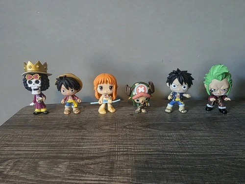 Funko Mystery Minis Anime One Piece Lot Of 6  Brook, Luffy, Naomi, Chopper