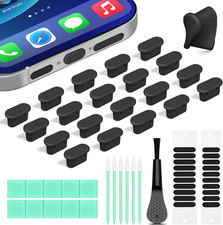 Silicone USB C Dust Plug with Phone Speaker Cover,5-In-1 31 Pack Charging Port C