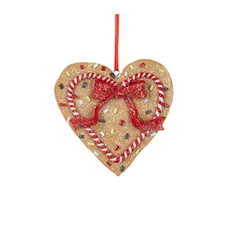 KURT S. ADLER CLAYDOUGH GINGERBREAD HEART COOKIE CHRISTMAS ORNAMENT