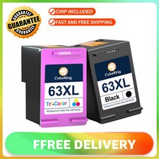 63XL 63 Reman Ink Cartridge Combo For HP OfficeJet 3830 3834 4650 5258 5255 LOT