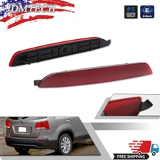 Rear Bumper Red Reflector Lens Pair Set of 2 for 2011 2012 2013 Kia Sorento