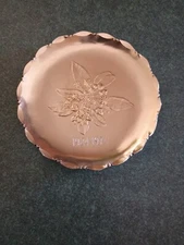 Arthur Armour 50 Year Anniversary Plate Coaster 4-3/8" (24' - 74') Gold Tone 