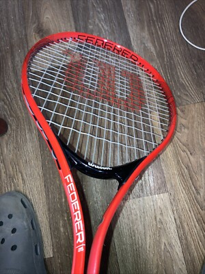 Wilson Federer 25 Inch Junior Tennis Racket (Ages 9-10) - Red