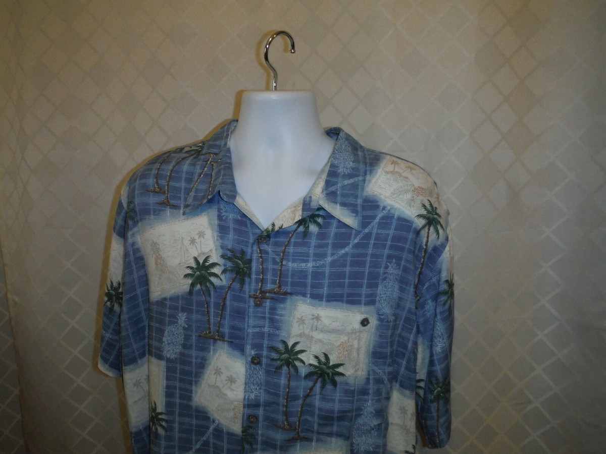 Big & Tall Short Sleeve Button Front Men's Shirts Batik Bay ,4XB