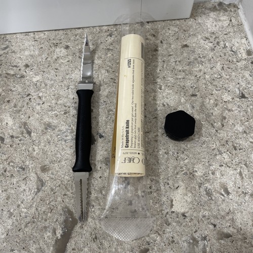 Pampered Chef 2 Sided Grapefruit Knife 1265 in Protective Plastic Tube