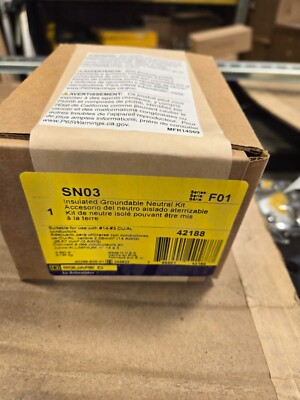 Sn03 NEW Square D SN03 Solid neutral assembly, safety switch, series F5/F6 ...