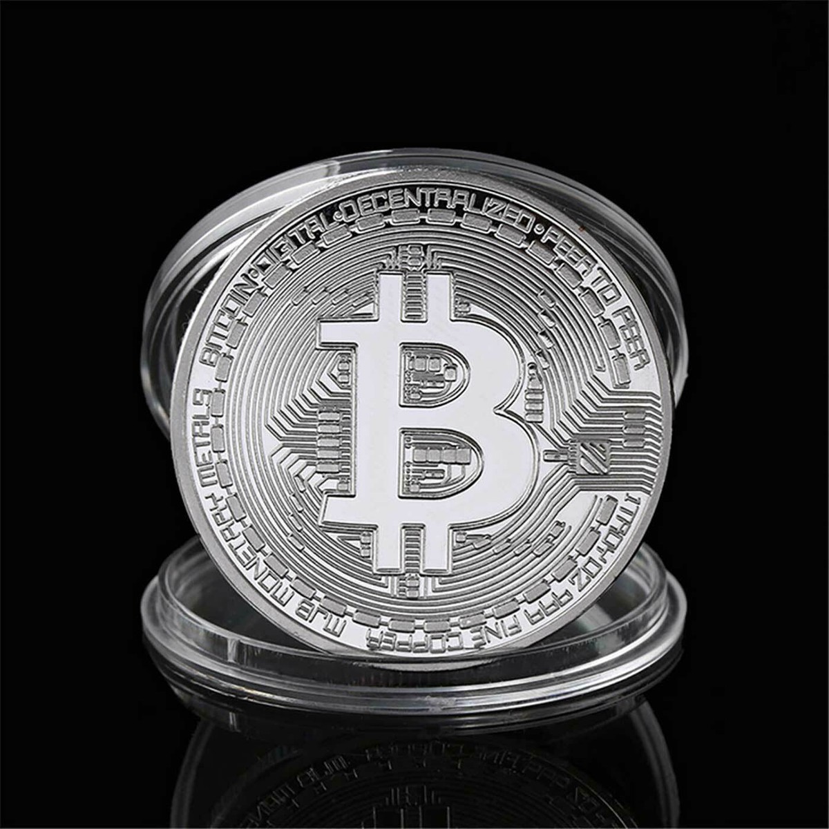 Krisler Bitcoin Coin Set Krisler Bitcoin Coin Collector Set - 6  Kryptowährungen Gold/Silber 40mm Physische Bitcoin Münze