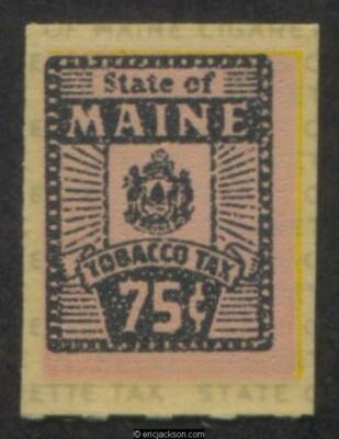 tobacco tax maine MAINE Tobacco Revenue ME T34b mint, VF