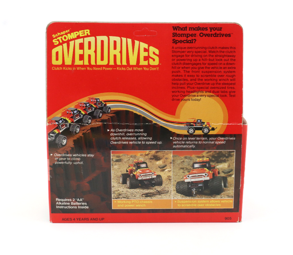 Vtg 80's Schaper Stomper Scotty Ford 4x4 Overdrives Yellow With Box | eBay