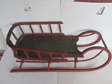 Antique Wood Painted Folk Pennsylvania Christmas Holiday Sleigh