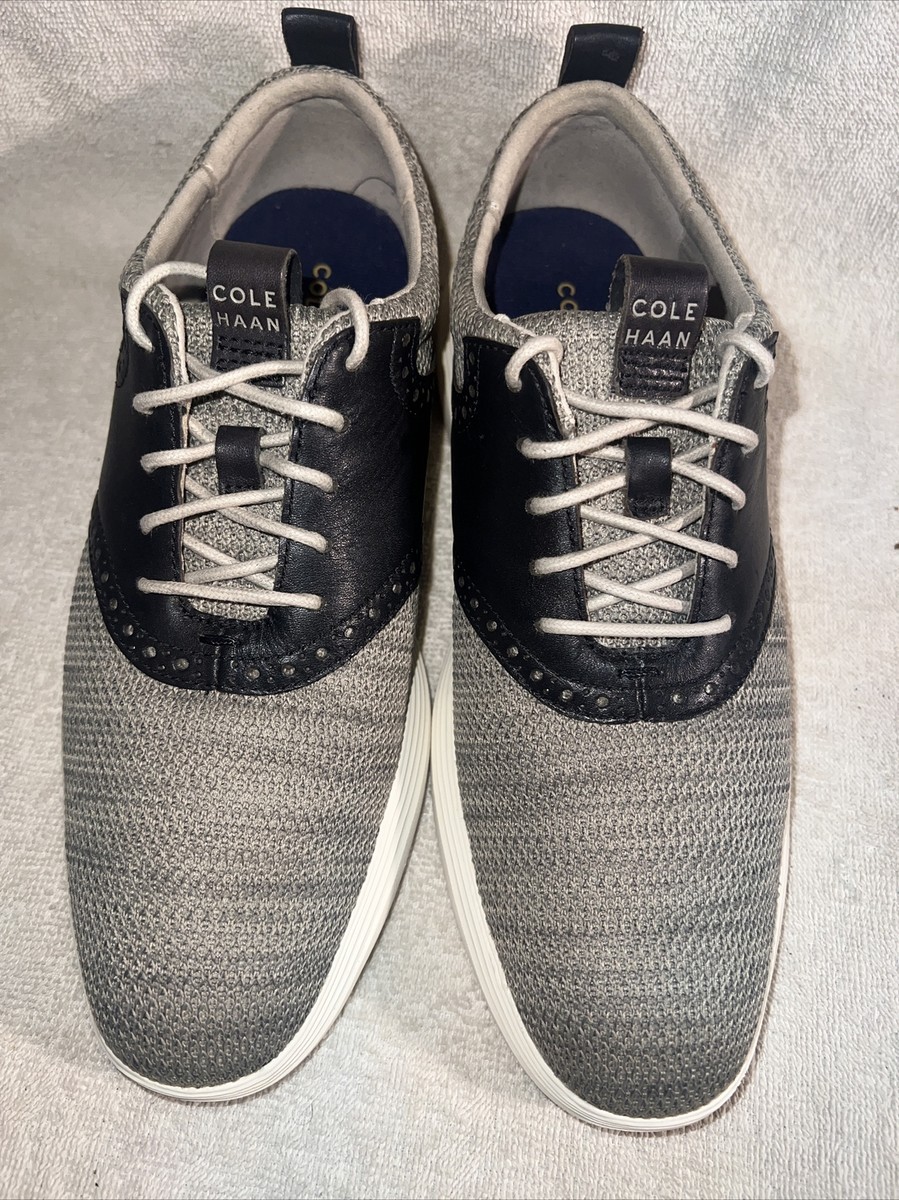Cole Haan Grand Tour Knit Oxfords Gray Casual Low Top Shoes  display picture 3