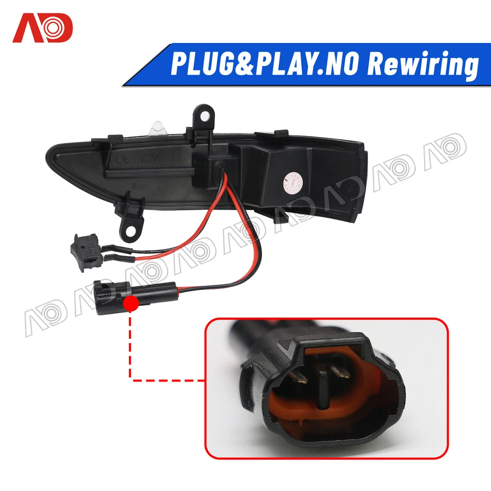 2x Dynamic LED Side Mirror Turn Signal Light For Subaru Impreza Forester Tribeca - Image 4 of 4