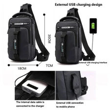 Men's Sling Crossbody Bag Shoulder Crossbody Sport Travel Waterproof Fashion