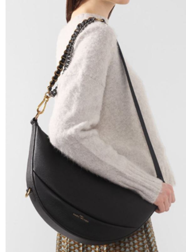 MARC JACOBS Women's The Eclipse Leather Crossbody Hobo Bag MARC JACOBS Women's The Eclipse Leather Crossbody Hobo Bag