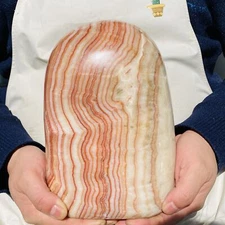 Natural Red stripe pork stone Quartz Crystal Freeform Mineral Specimen 6320g