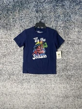 Tucker + Tate Marvel Holiday Boys T-Shirt Size 4 Navy Short Sleeve Graphic