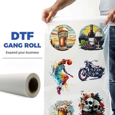 US 22" x 108" DTF Gang Sheets / Rolls Custom DTF Transfer Printing Images Custom