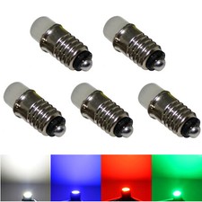 5X LED E5 E5.5 Modelleisenbahn Schraubsockel Schraubbirnen weiß blau rot grün 