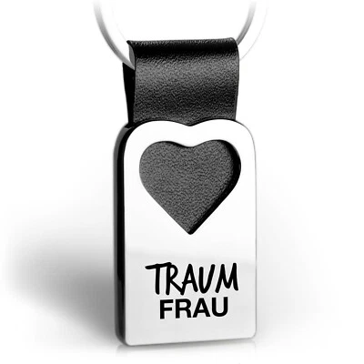 FABACH Traumfrau Schlüsselanhänger Leder mit Herz, Ich liebe dich Glücksbringer Partner
