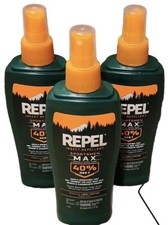Repel Sportsmen Max Formula 6oz Pump 40 Deet LOT OF 3