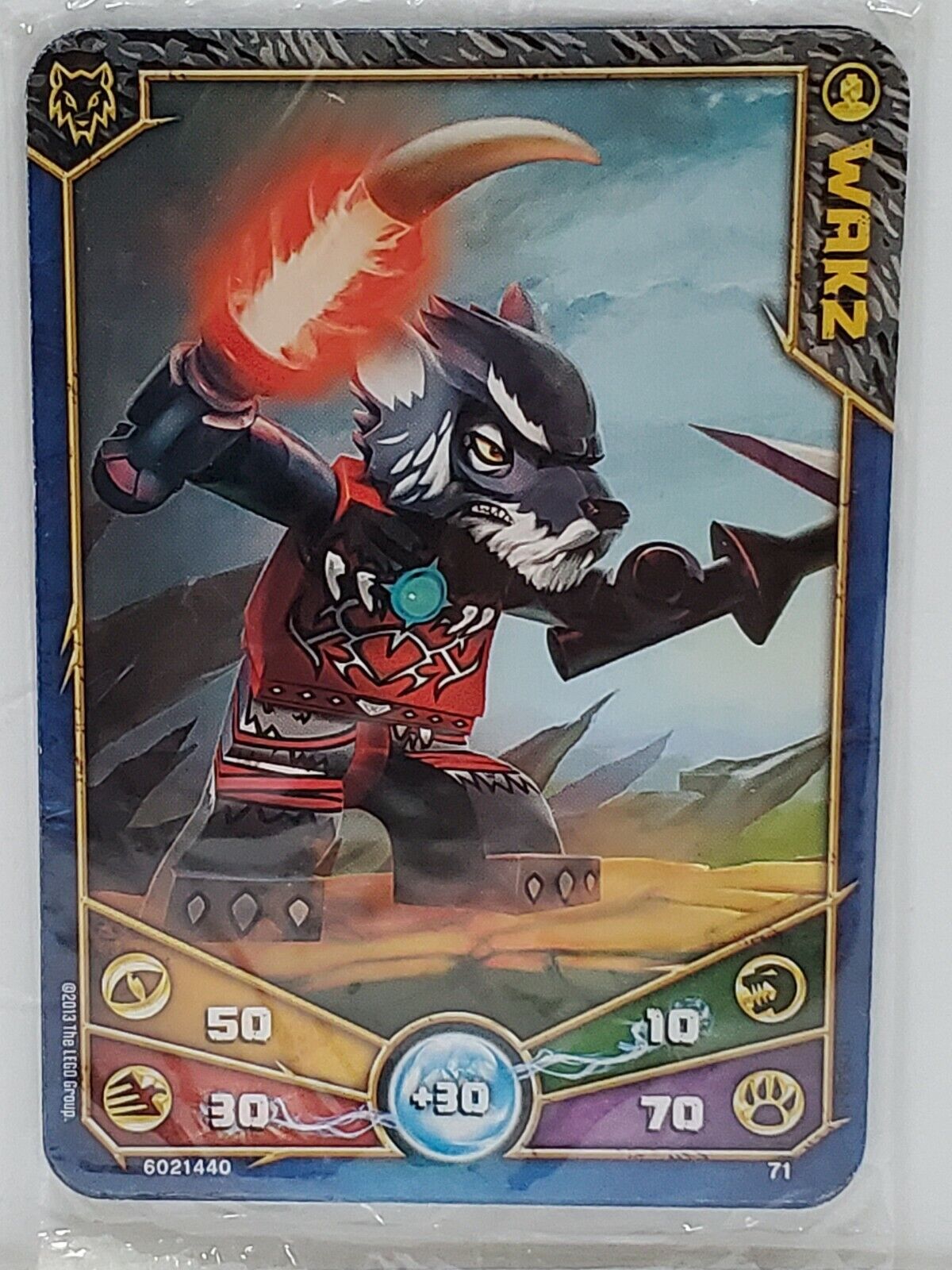 New Lego Legend of Chima - Wakz Trading Cards pack (5 cards) from 70113