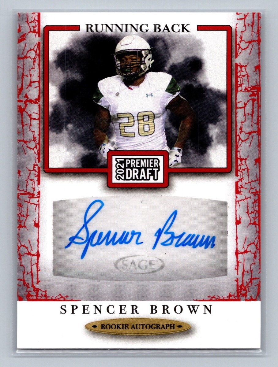 SPENCER BROWN 2021 SAGE HIT ROOKIE RC AUTOGRAPH AUTO #A131