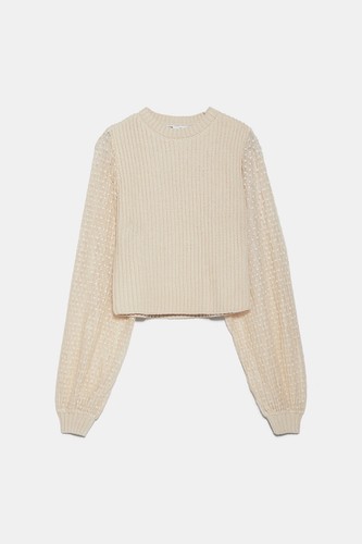 Zara Women Combination Knit Sweater 