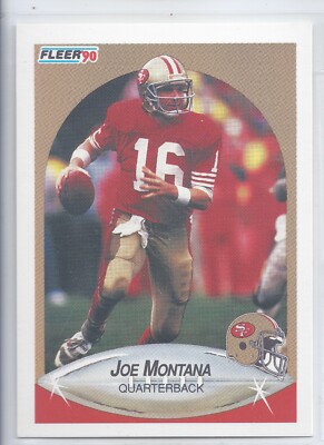 1990 Fleer #10  Joe Montana, 49ers, Excellent, HoF FREE Shipping/Toploader