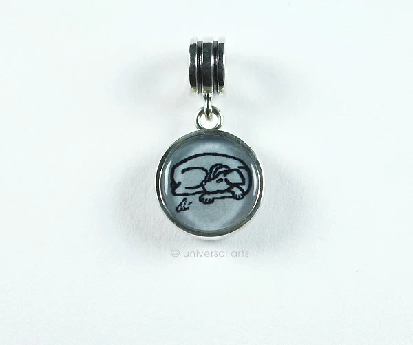 JACQUELINE DITT - Dog - Grey Charm Silber Anhänger Multiple Hund dangle - Bild 2 von 4