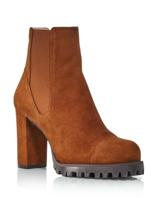 Stuart Weitzman Wenda Ankle Booties suede Coffee size 8 New