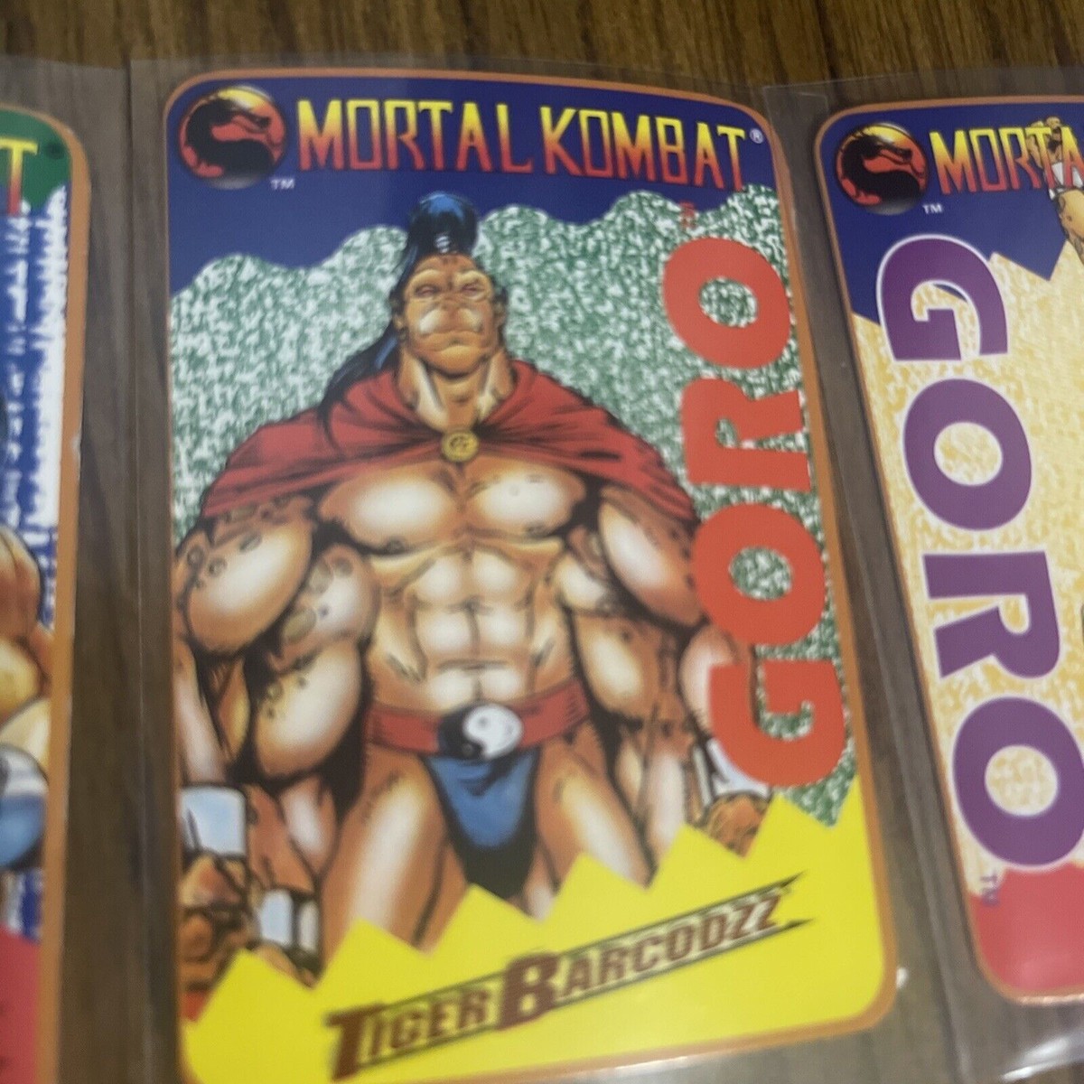 1992 Tiger Barcodzz Mortal Kombat Goro Set Of 3 | eBay