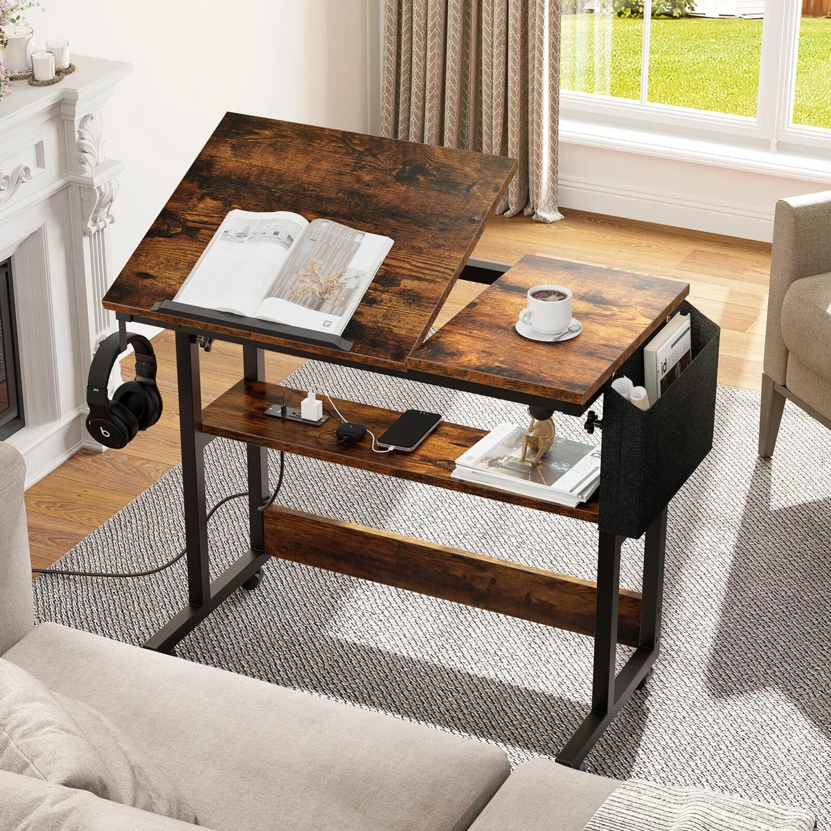 Height Adjustable Standing Desk Laptop Computer Table with