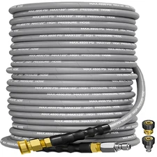 3/8" 4800PSI Pressure Washer Hose 125FT with Swivel Quick Connect Max 248°F