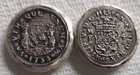 LOT OF 2 - MK BARZ 1 Oz Stamped 4 Reales Coin Silver Round