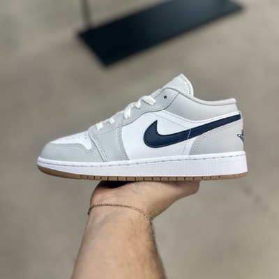 Jordan 1 Low 'Midnight Navy Neutral Grey' (553558-146) Sizes