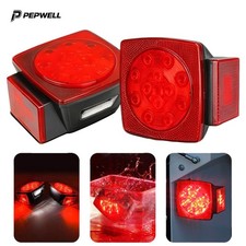 1pair Square Led Trailer Lights Submersible Lamp Kit For Boat Truck Waterproof 1pair Square Led Trailer Lights Submersible Lamp Kit For Boat Truck Waterproof